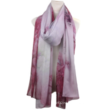 Fashion Chiffon 100%Silk Digital Printed Scarf (13-BR110303-9)